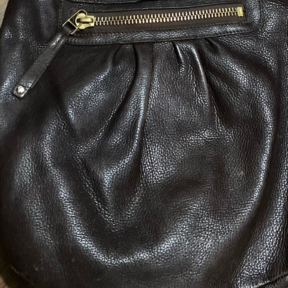 Roots Brown Hobo Genuine Leather Bag H14’X W14’ X D2.5’ - Picture 7 of 16